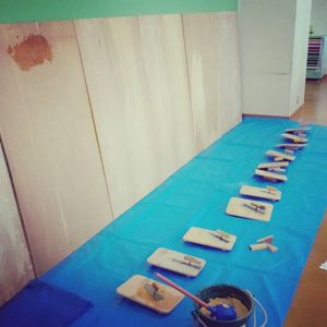 木育用　塗り壁体験セット増設しました（＾＾）