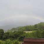 梅雨の合間の「虹」 徳島の山