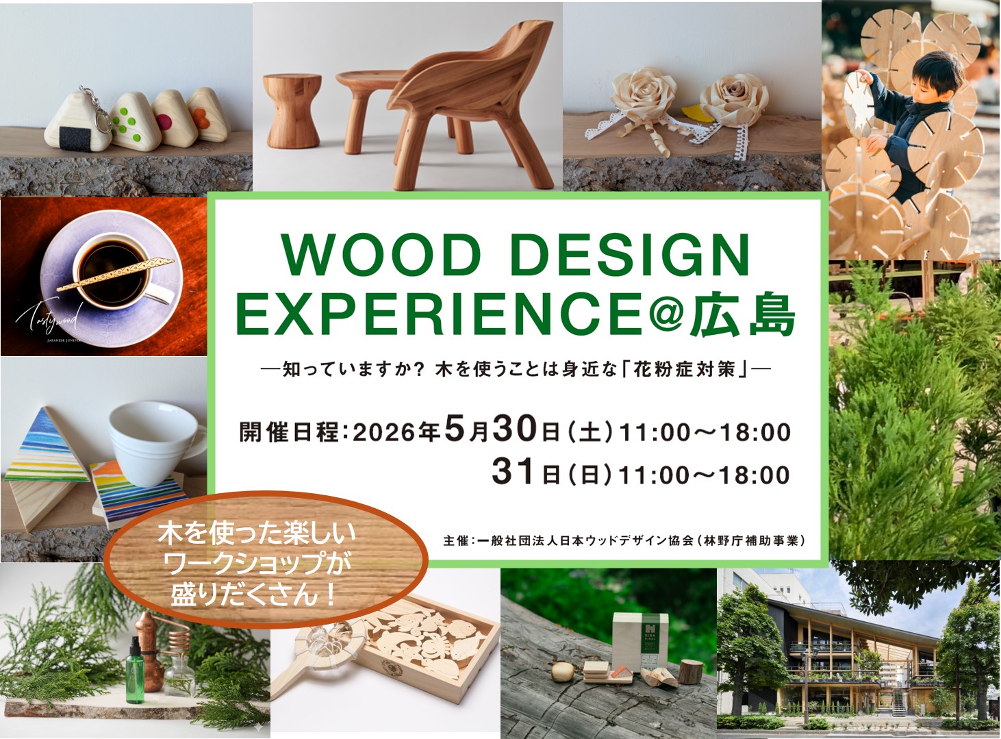 WOODDESIGN EXPERIENCE@広島に徳島すぎのつみきが登場!